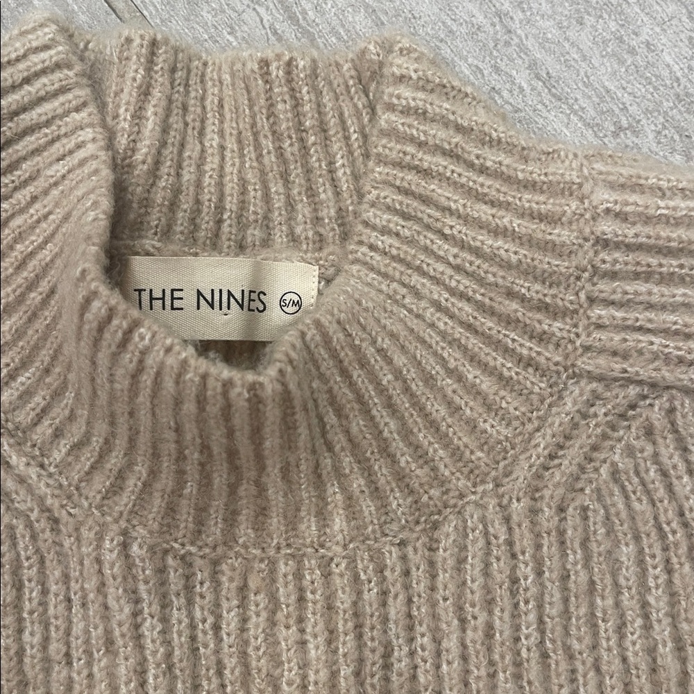 Striped Beige and Brown Women’s Sweater - Picture 2 of 3